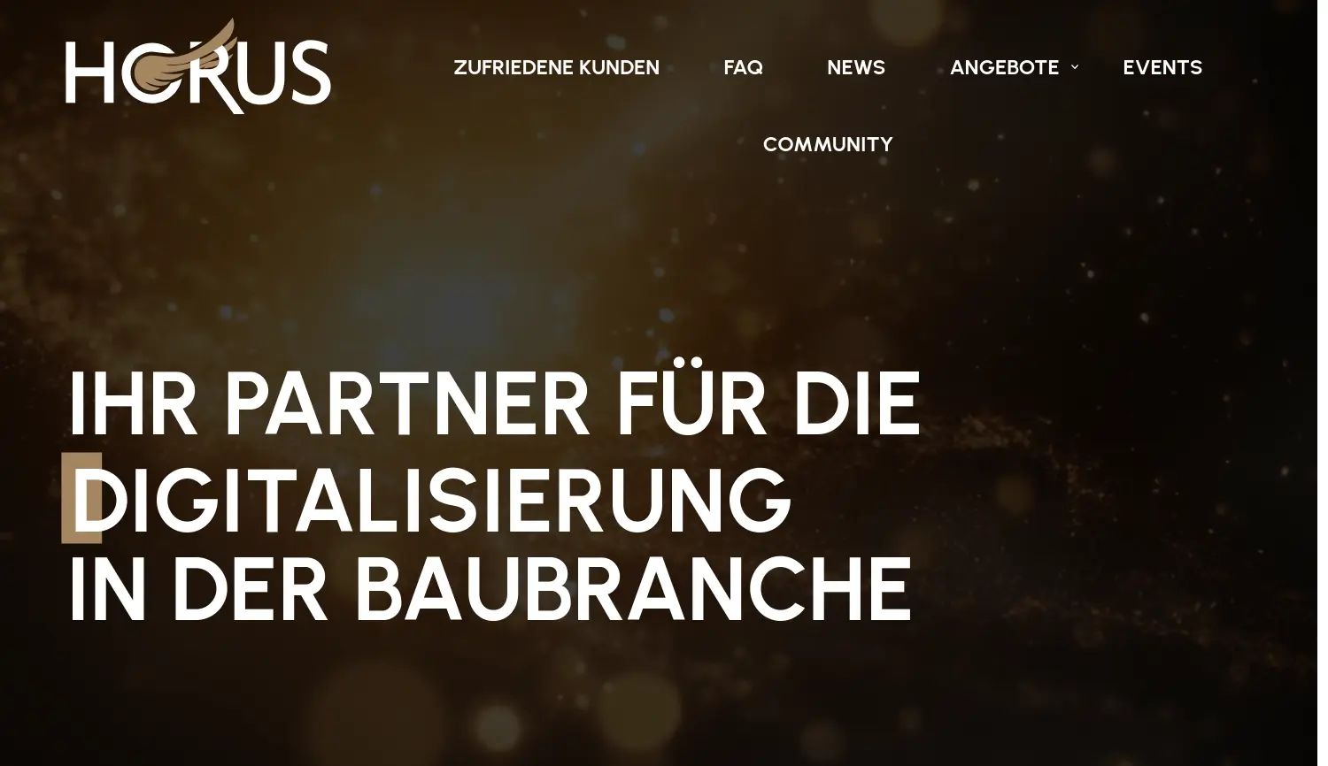 Website der Firma HORUS Digital GmbH