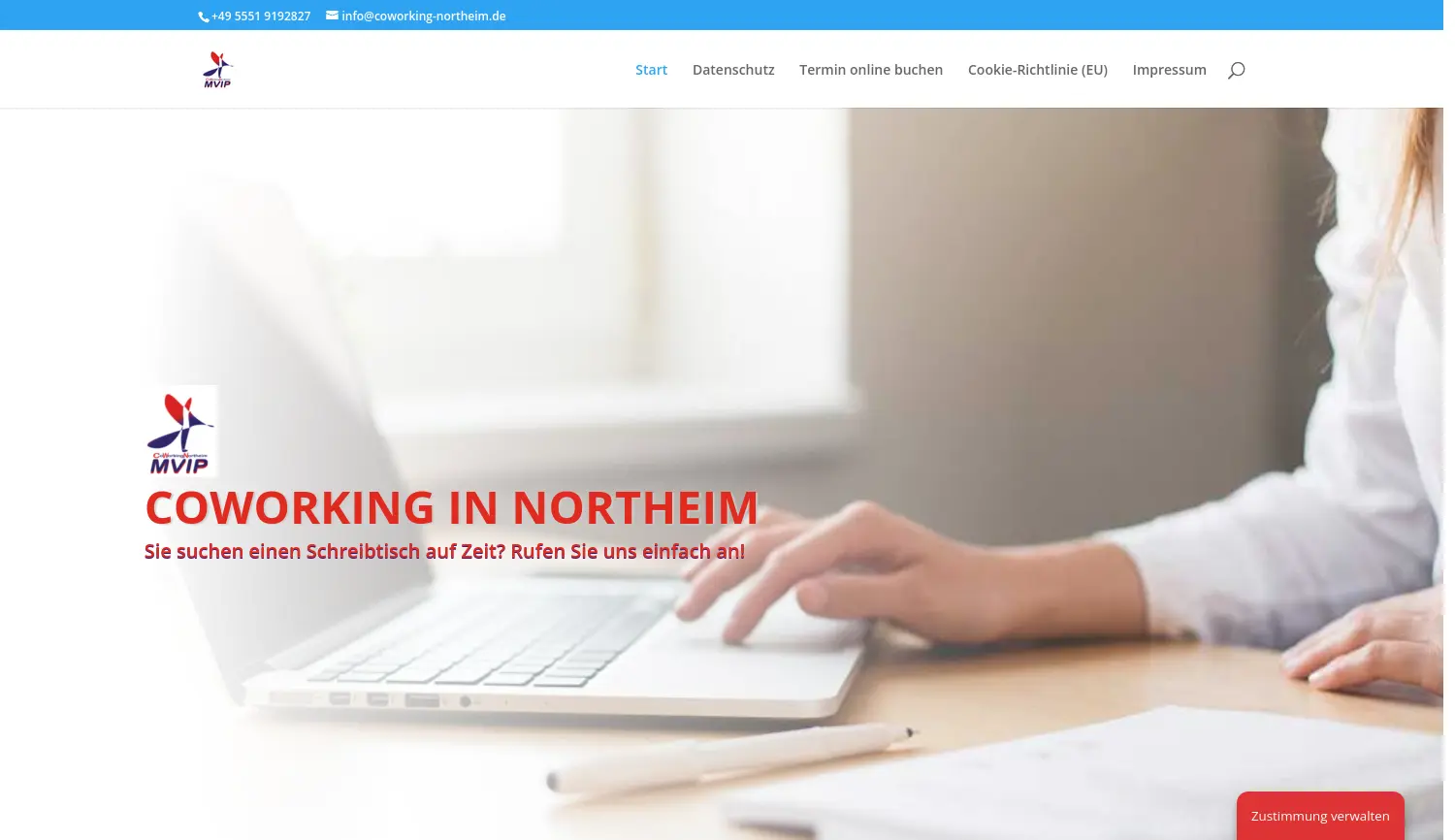 Website der Firma MVIP Software + Consulting GmbH