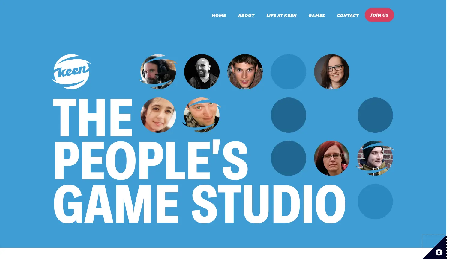 Website der Firma Keen Games GmbH