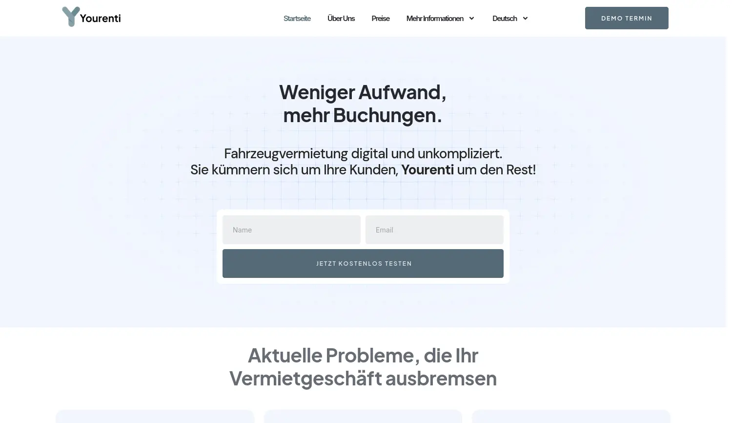 Website der Firma Yourenti UG (haftungsbeschränkt)