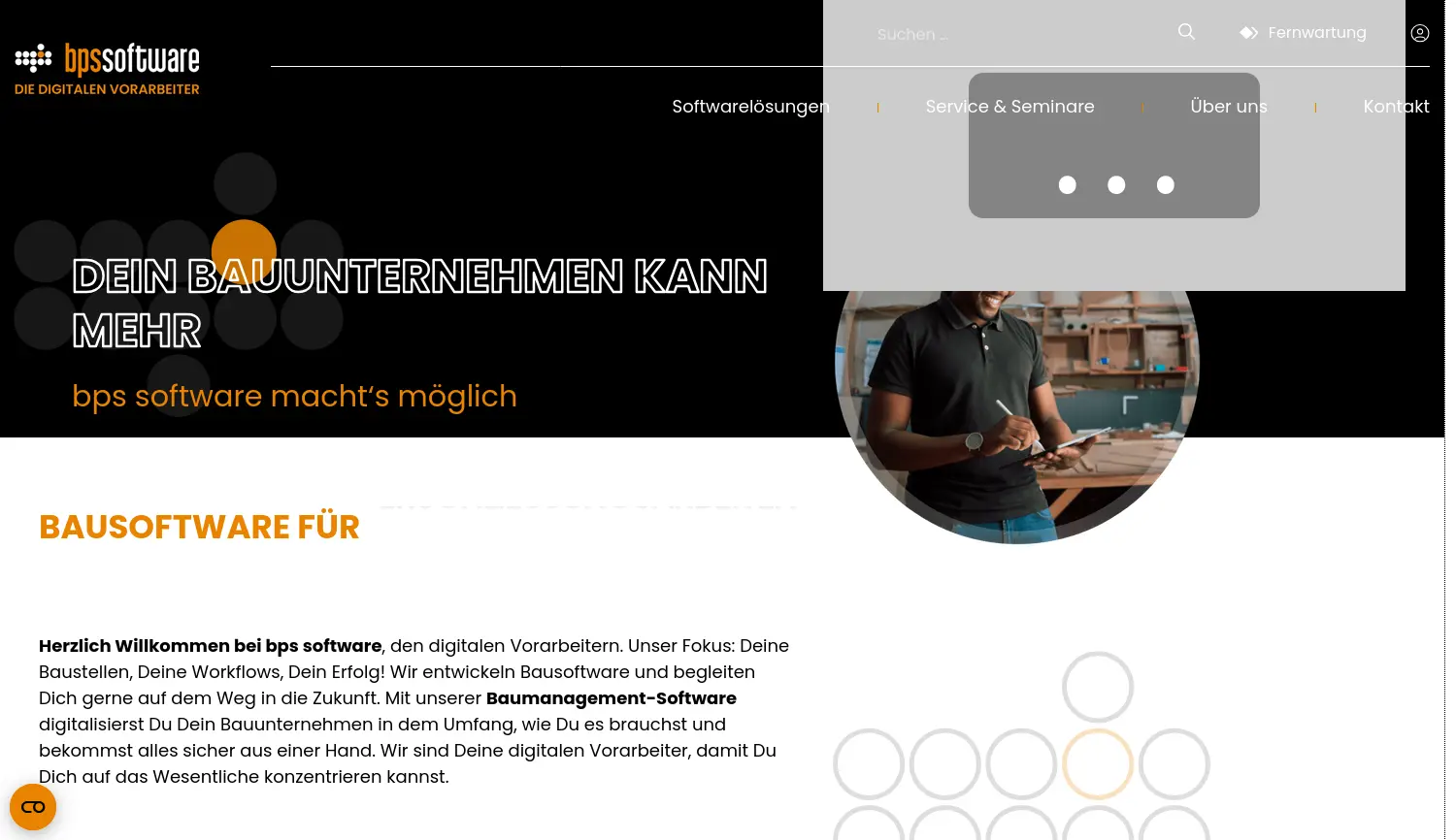 Website der Firma bps software GmbH & Co. KG