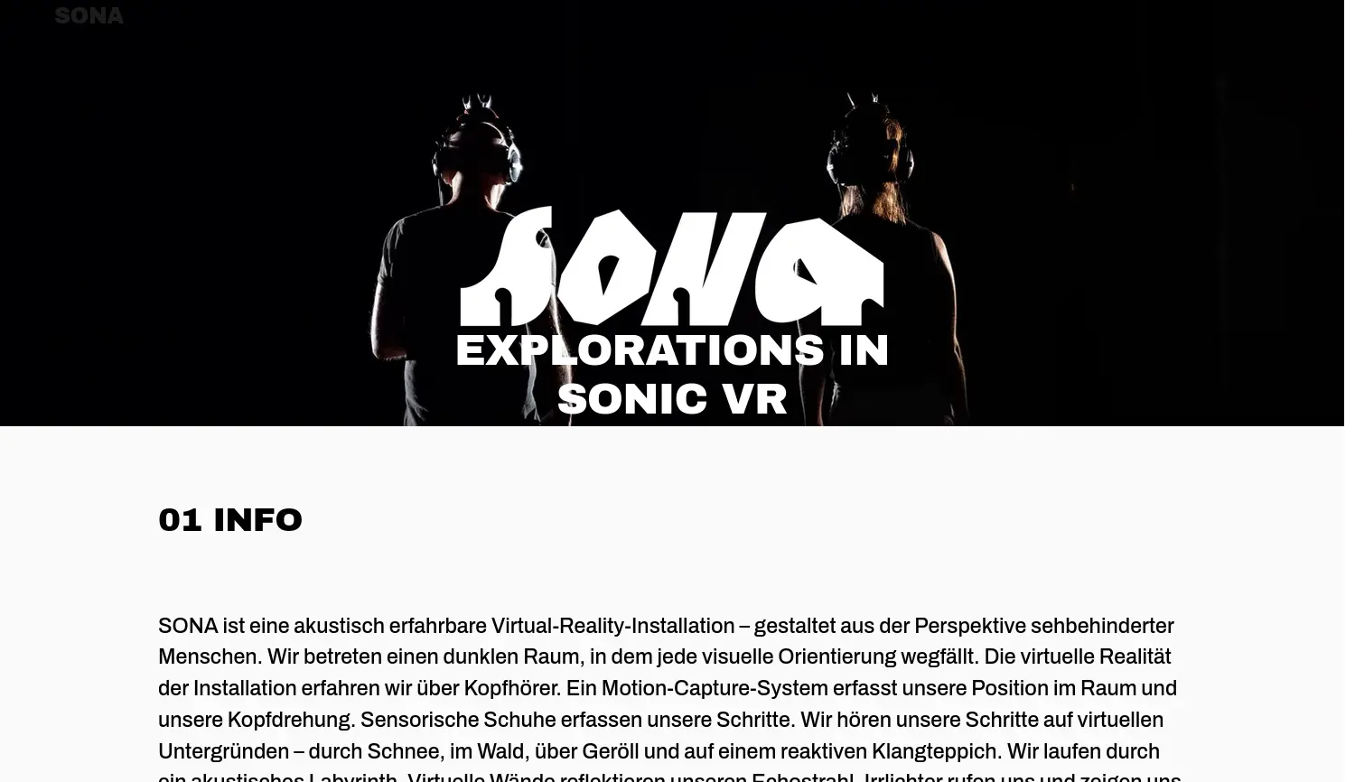 Website der Firma SONA eGbR