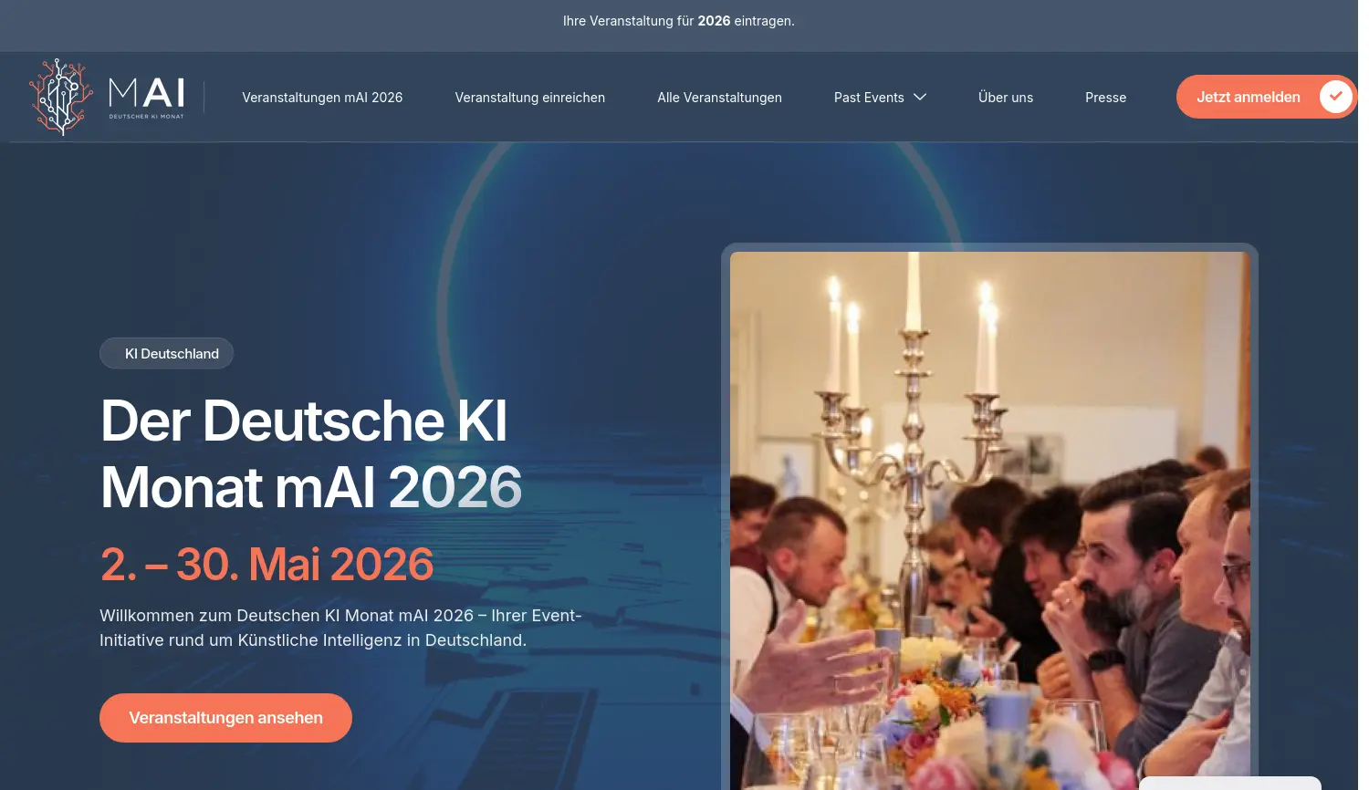 Website der Firma AI for Humans GmbH