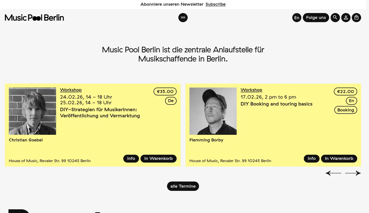 Website der Firma all2gethernow e.V.