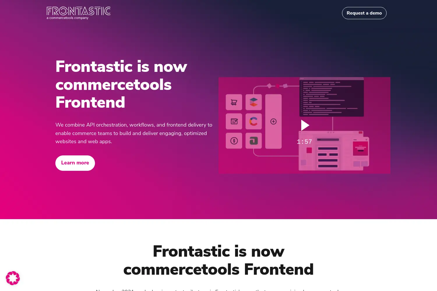 Website der Firma Frontastic GmbH