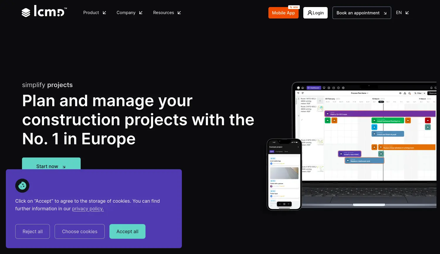 Website der Firma LCM Digital GmbH