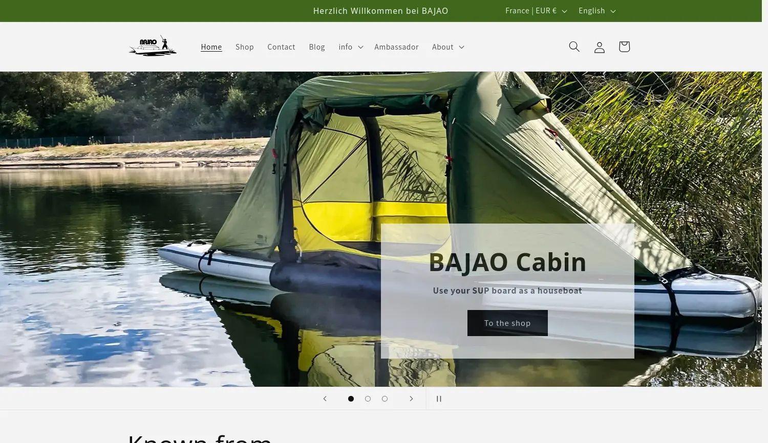 Website der Firma BAJAO GmbH