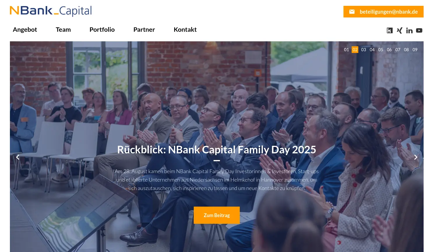 Website der Firma NBank Capital Beteiligungsgesellschaft mbH