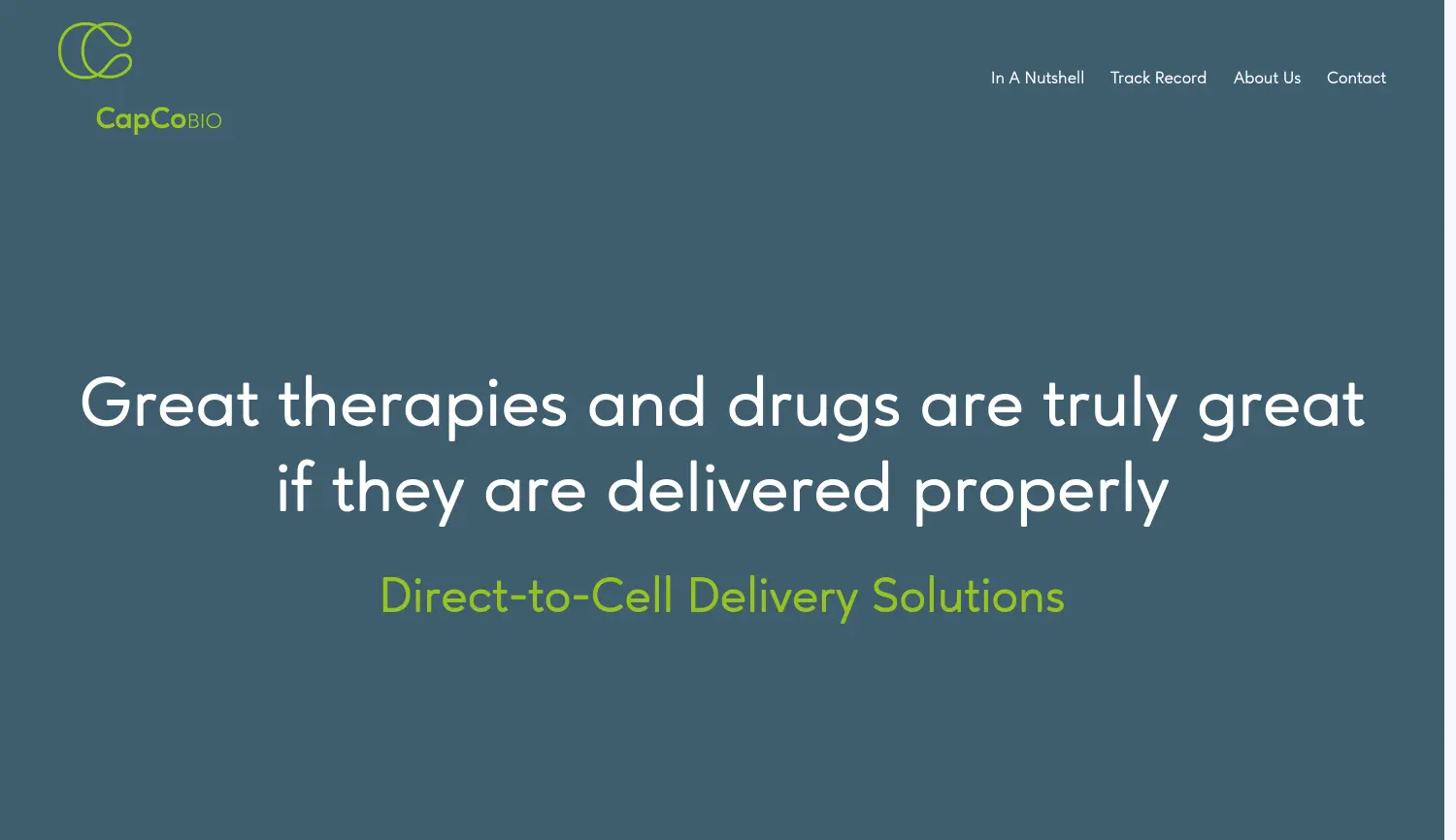 Website der Firma CapCo Bio GmbH