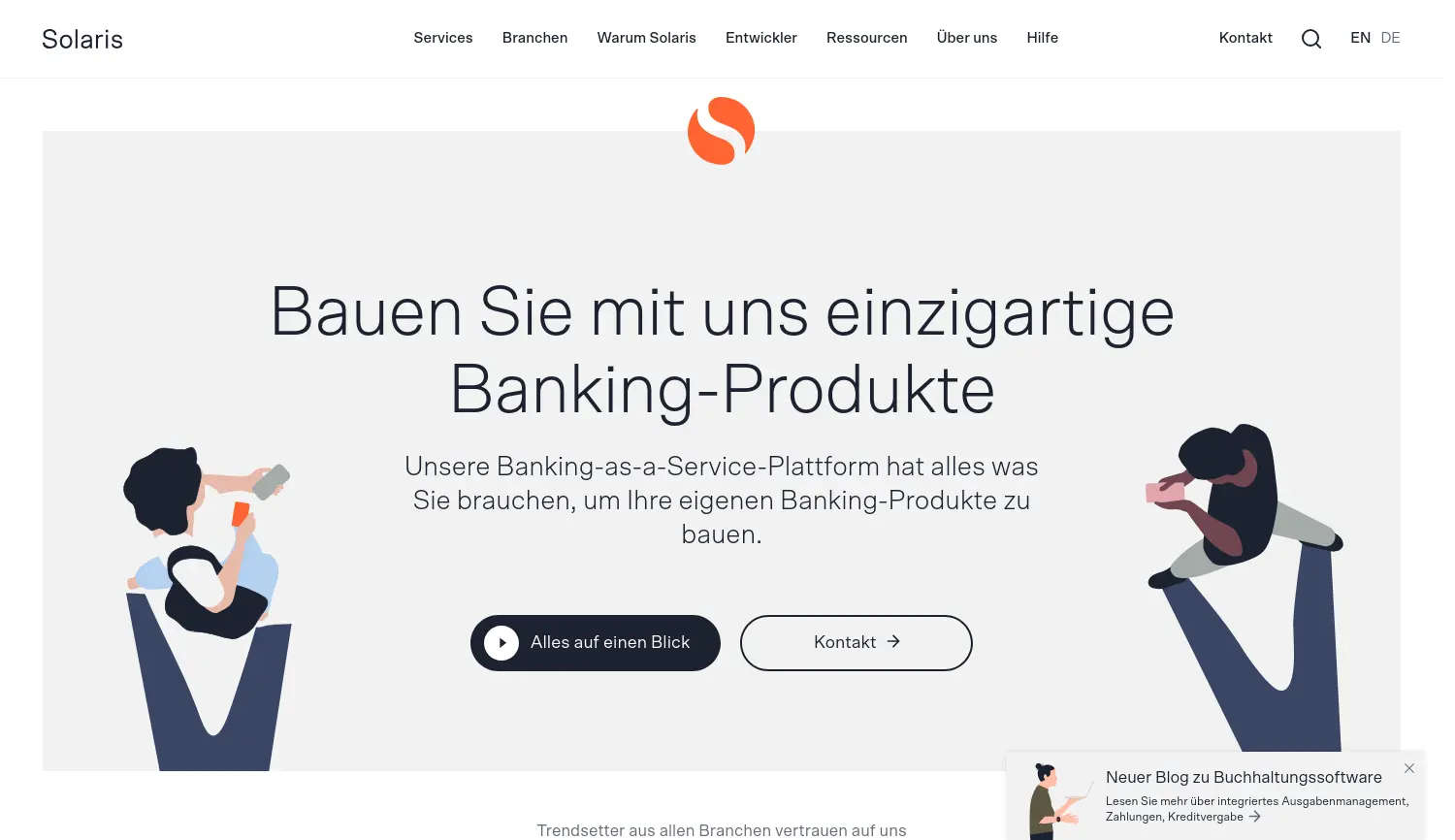 Website der Firma Solaris SE