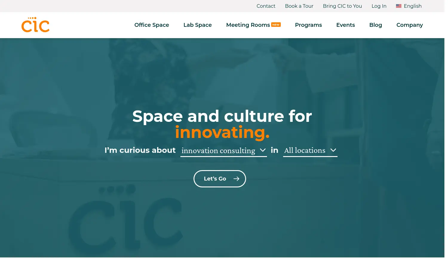 Website der Firma CIC Innovation Services LLC