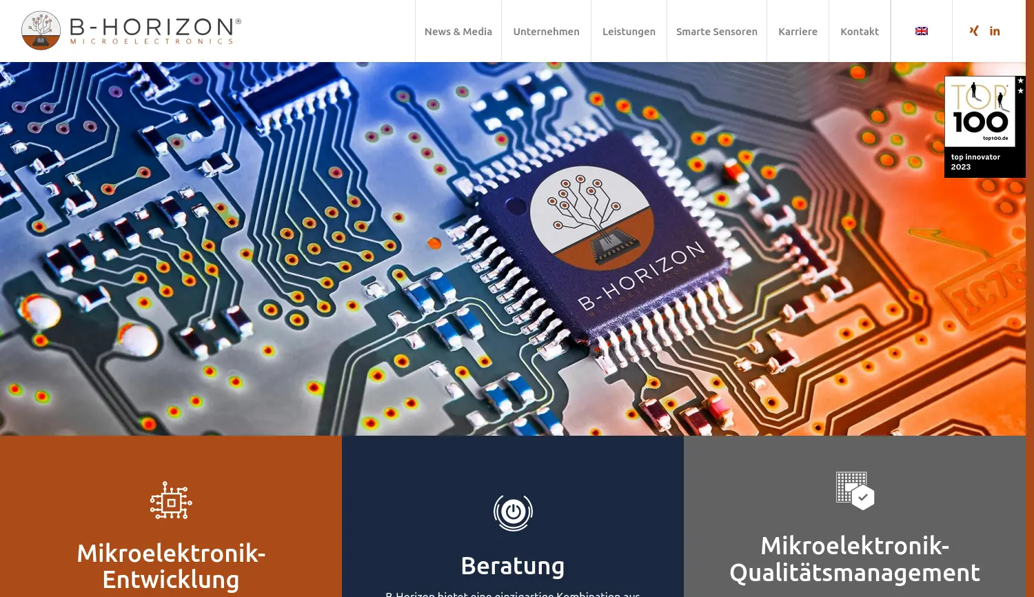 Website der Firma B-Horizon GmbH