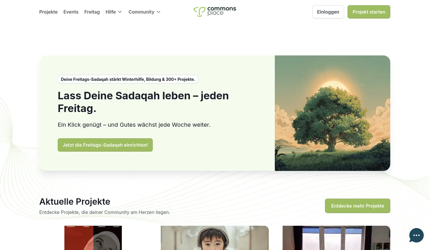 Website der Firma commonsplace UG (haftungsbeschränkt)