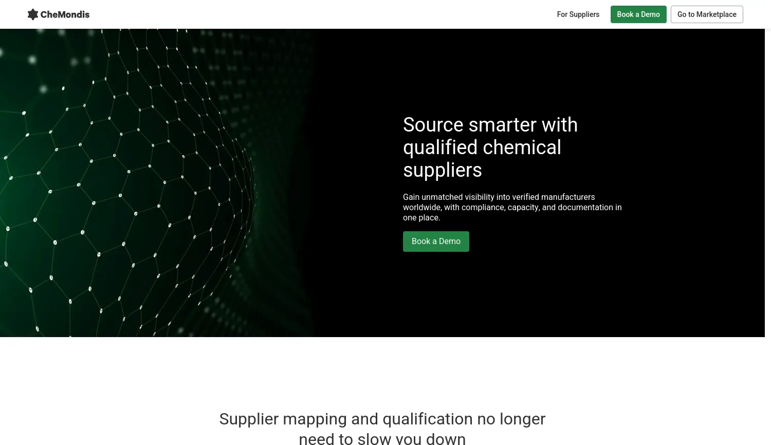 Website der Firma CheMondis GmbH