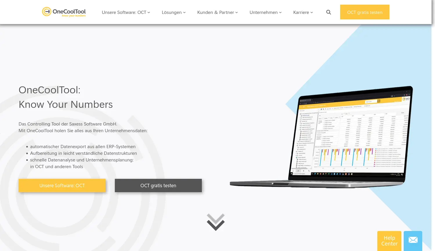 Website der Firma Saxess Software GmbH