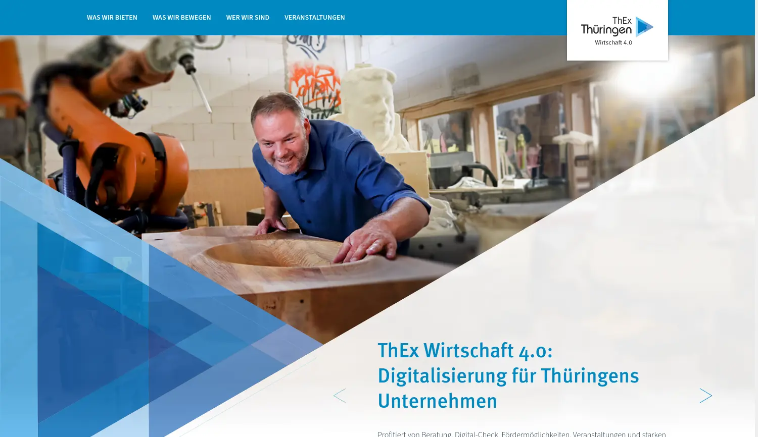 Website der Firma Digitalagentur Thüringen GmbH