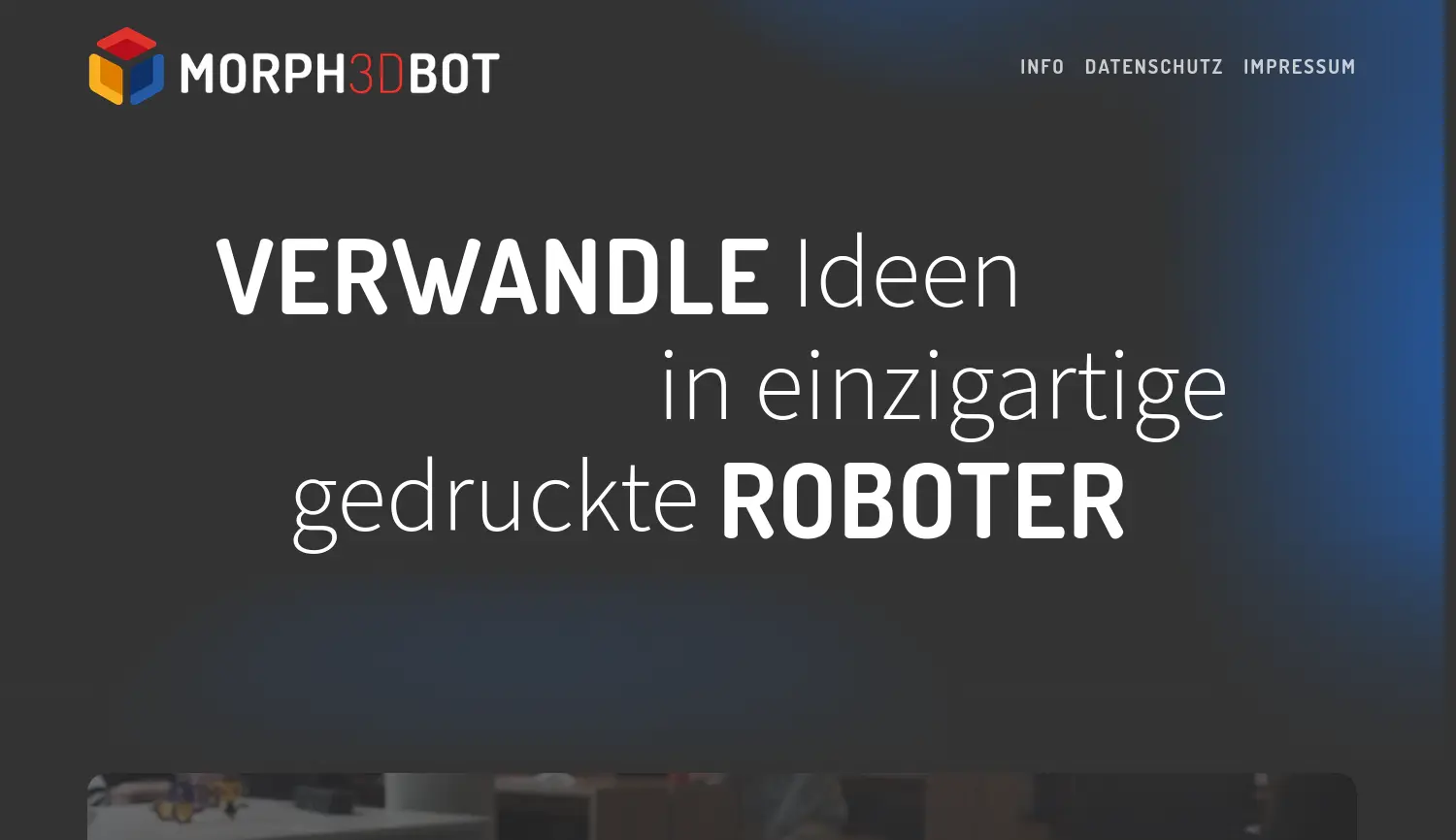 Website der Firma Morph3DBot