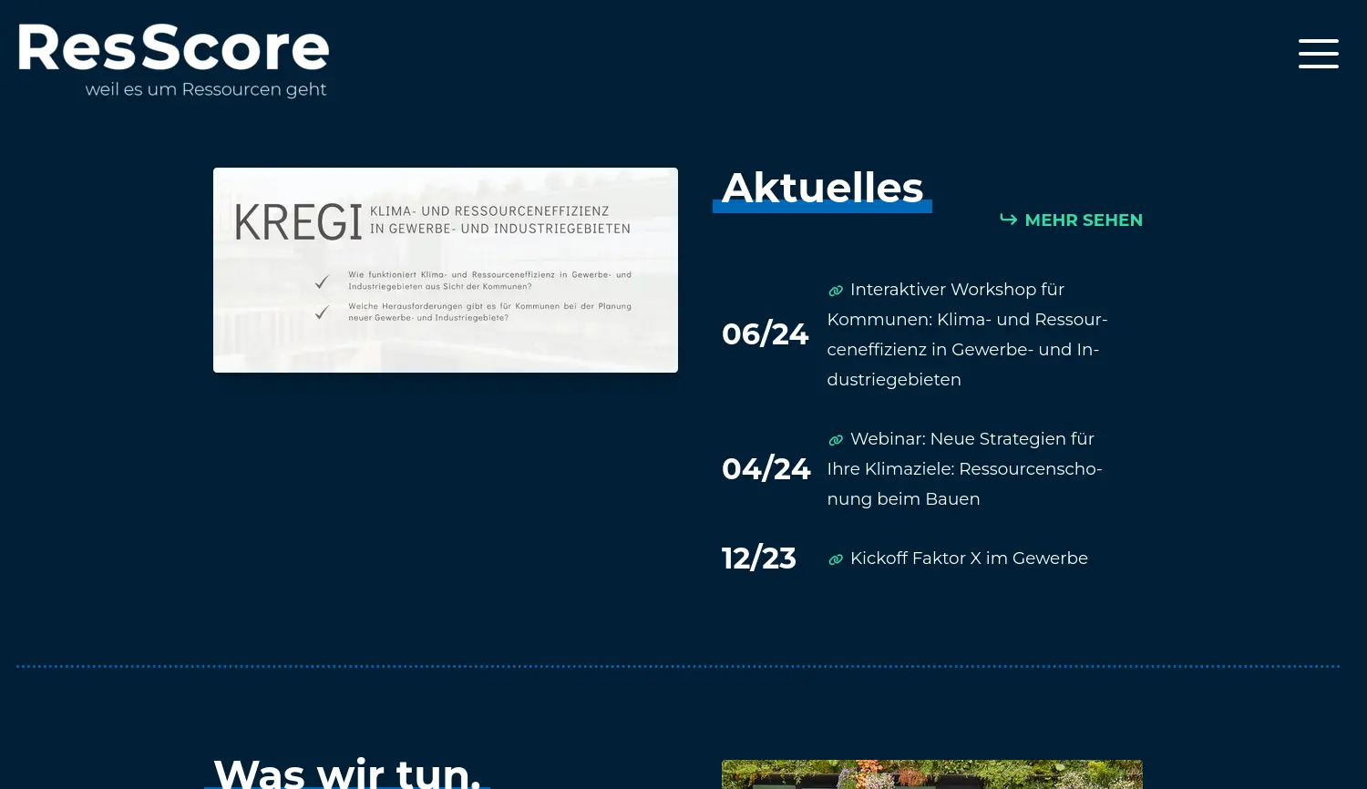 Website der Firma ResScore GmbH
