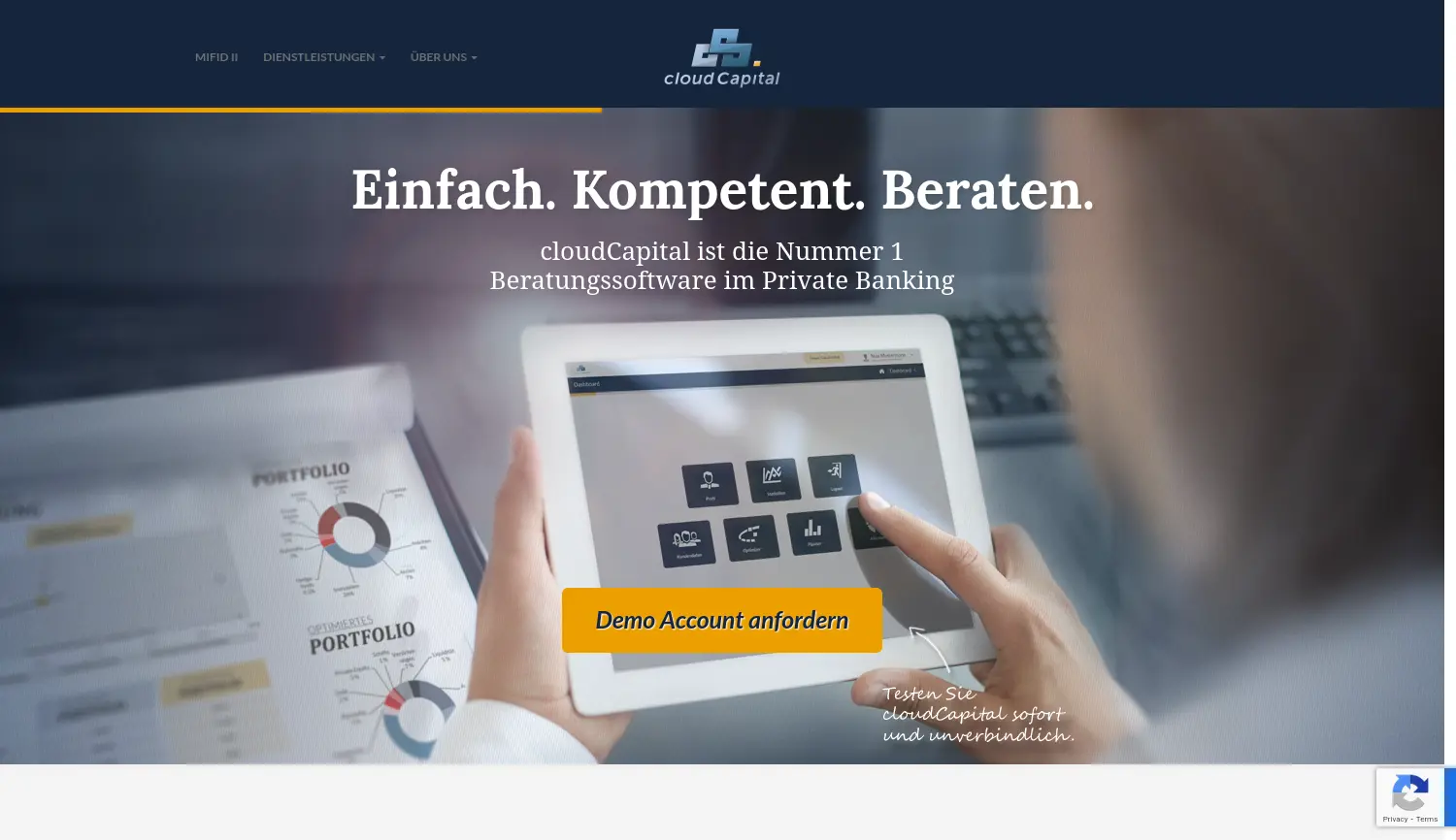 Website der Firma cloudCapital Structure GmbH