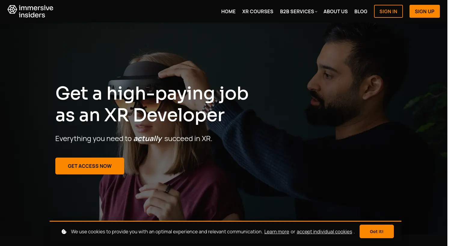 Website der Firma immersive insiders