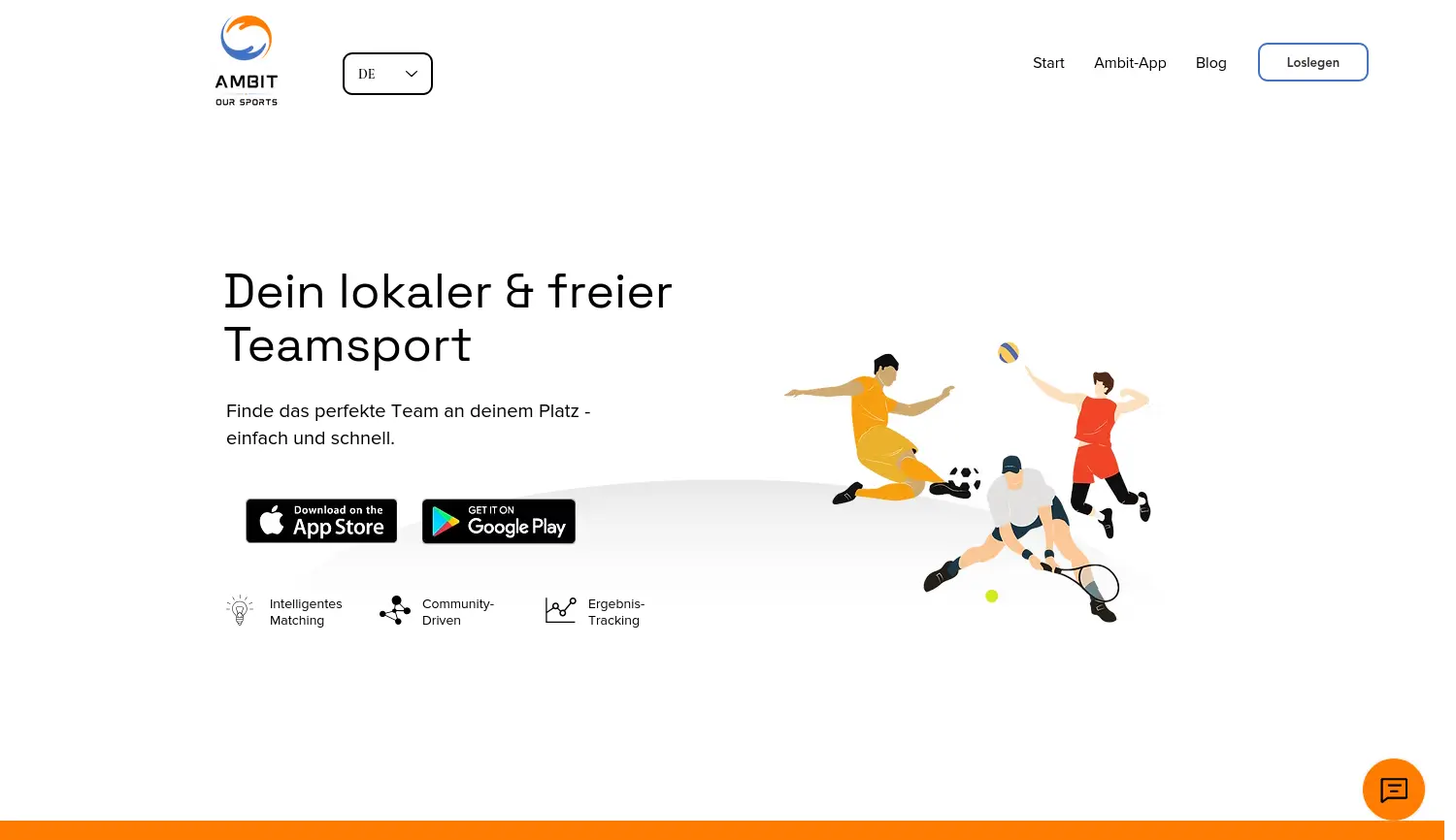 Website der Firma Ludwig-Maximilians-Universität München - Projekt Ambit-OurSports