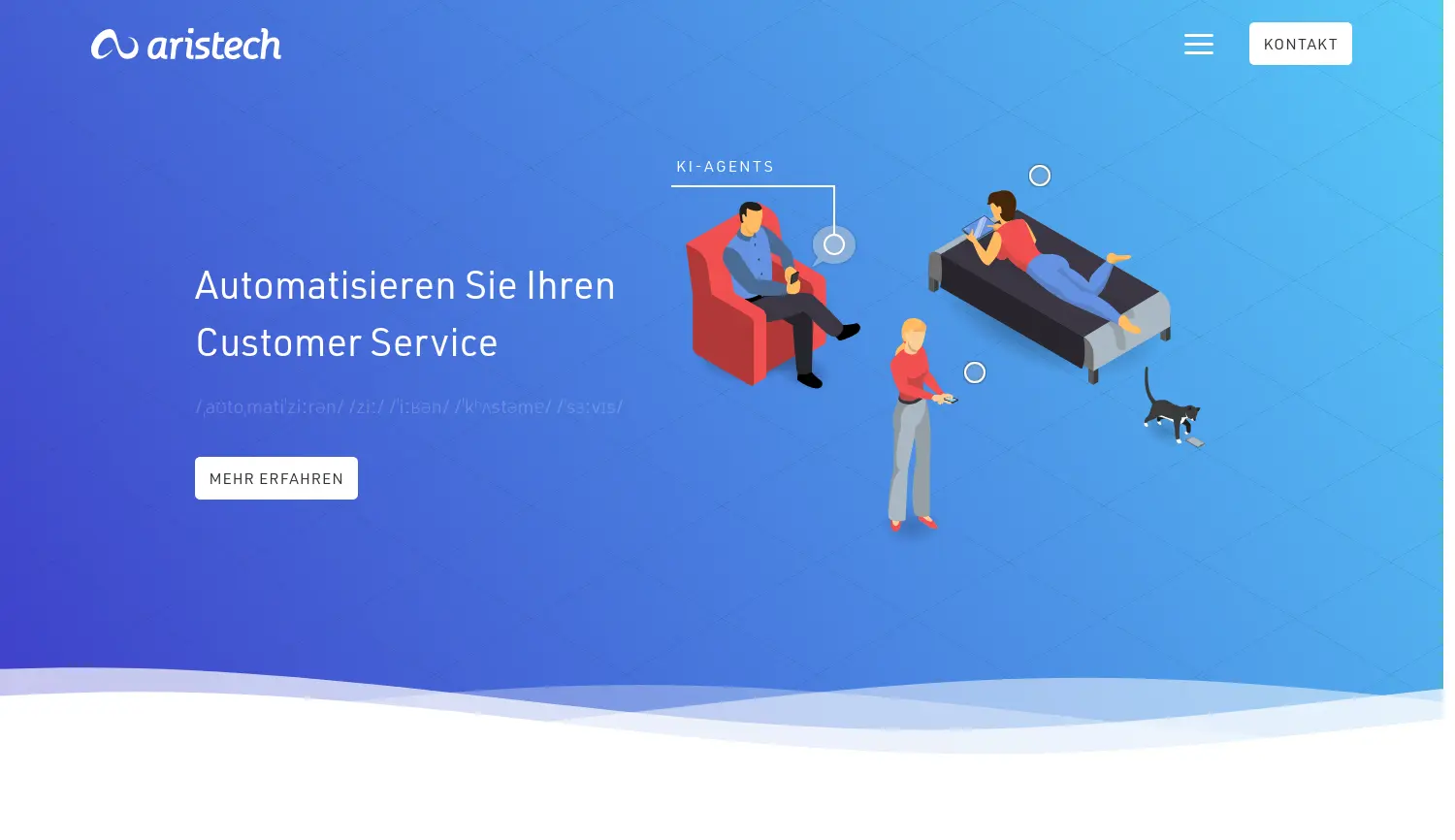 Website der Firma Aristech GmbH