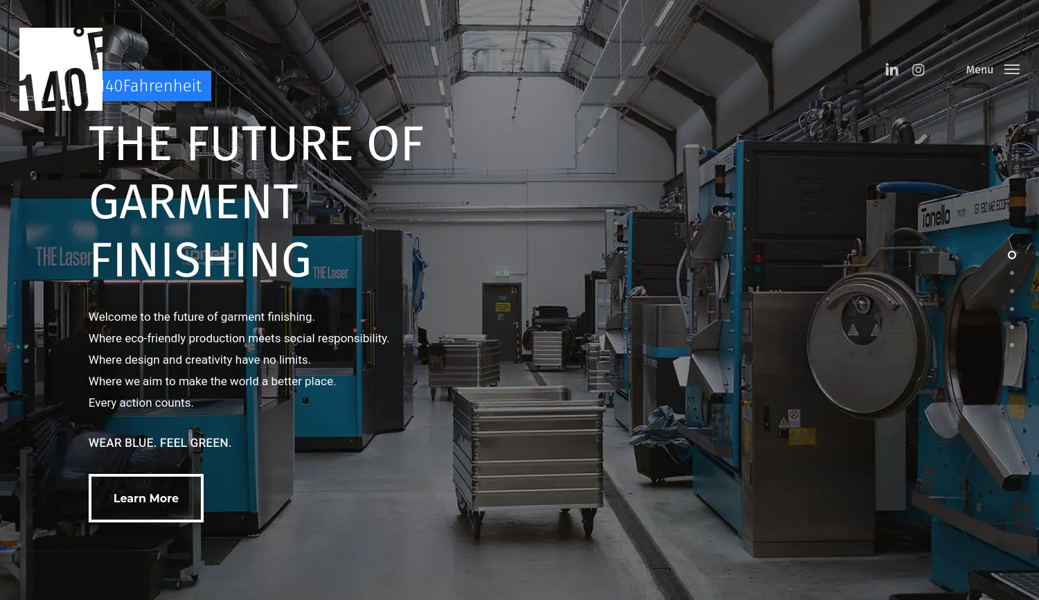 Website der Firma 140Fahrenheit GmbH