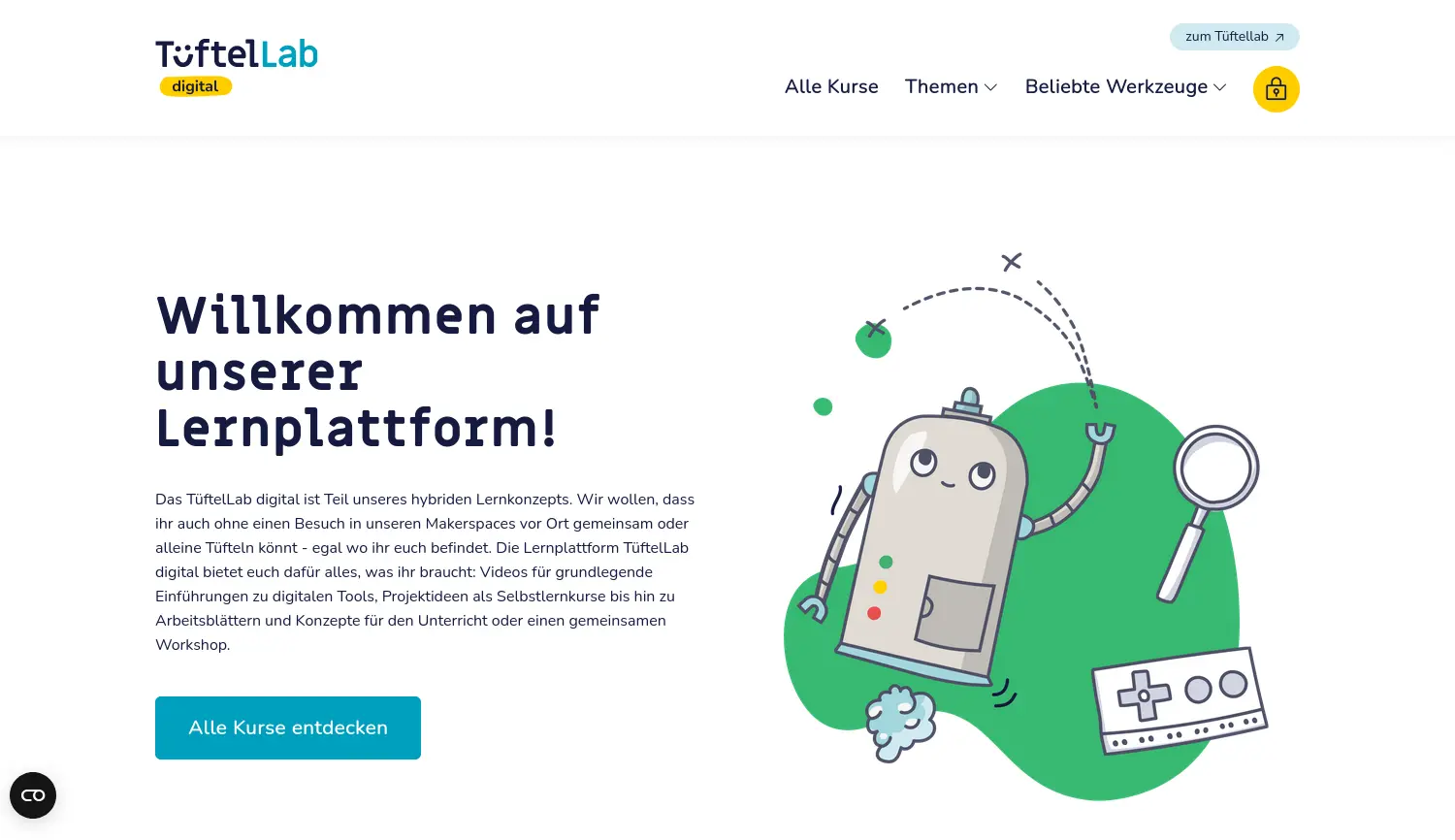 Website der Firma Junge Tüftler gGmbH