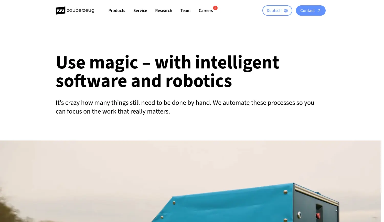 Website der Firma Zauberzeug GmbH