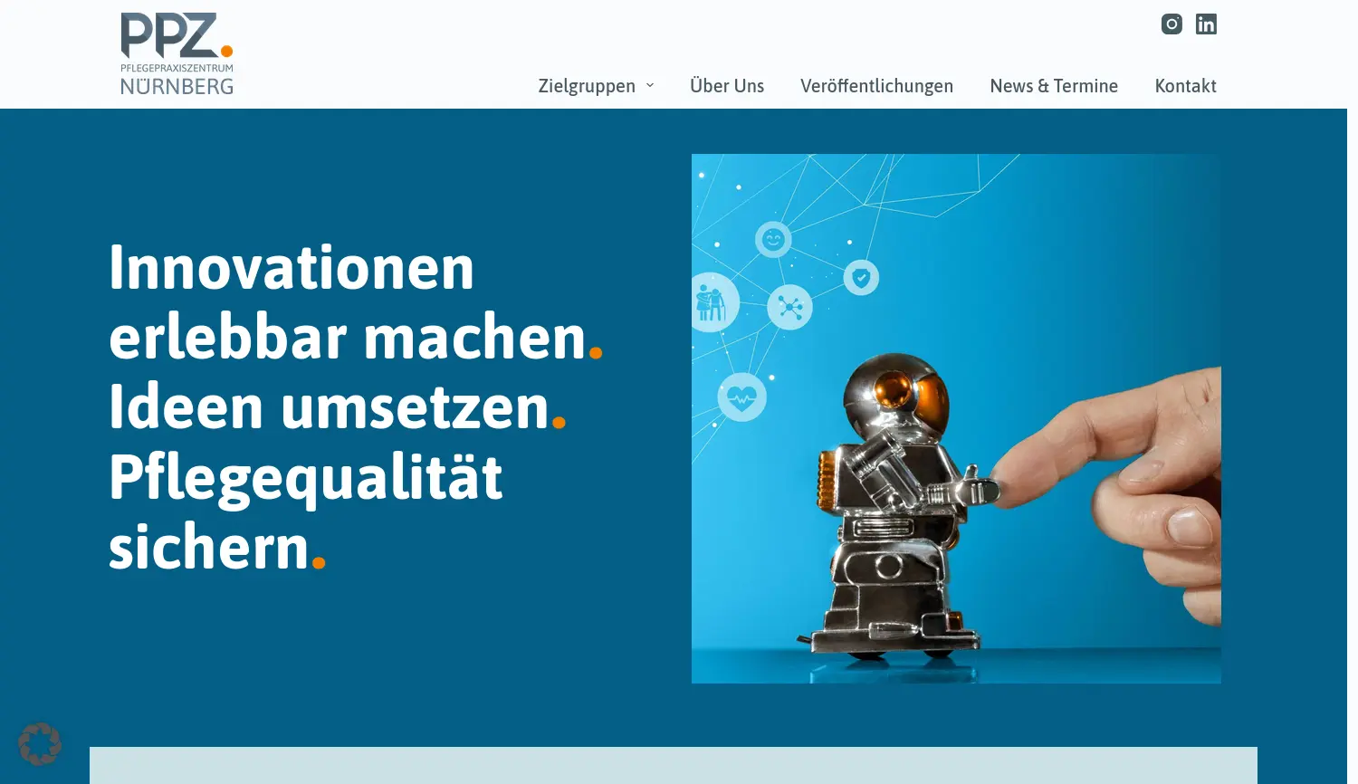 Website der Firma Stadt Nürnberg, NürnbergStift