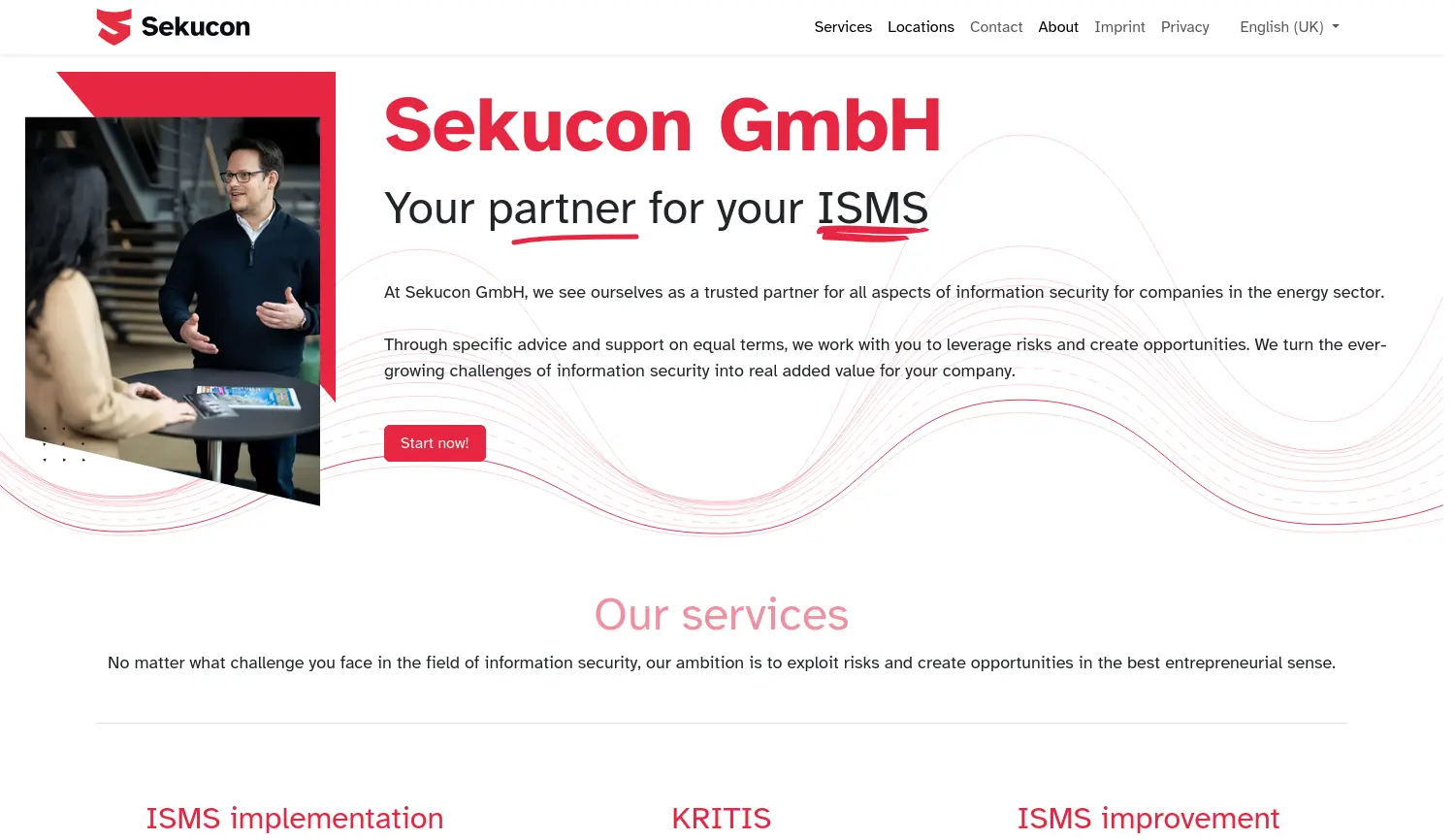Website der Firma Sekucon GmbH