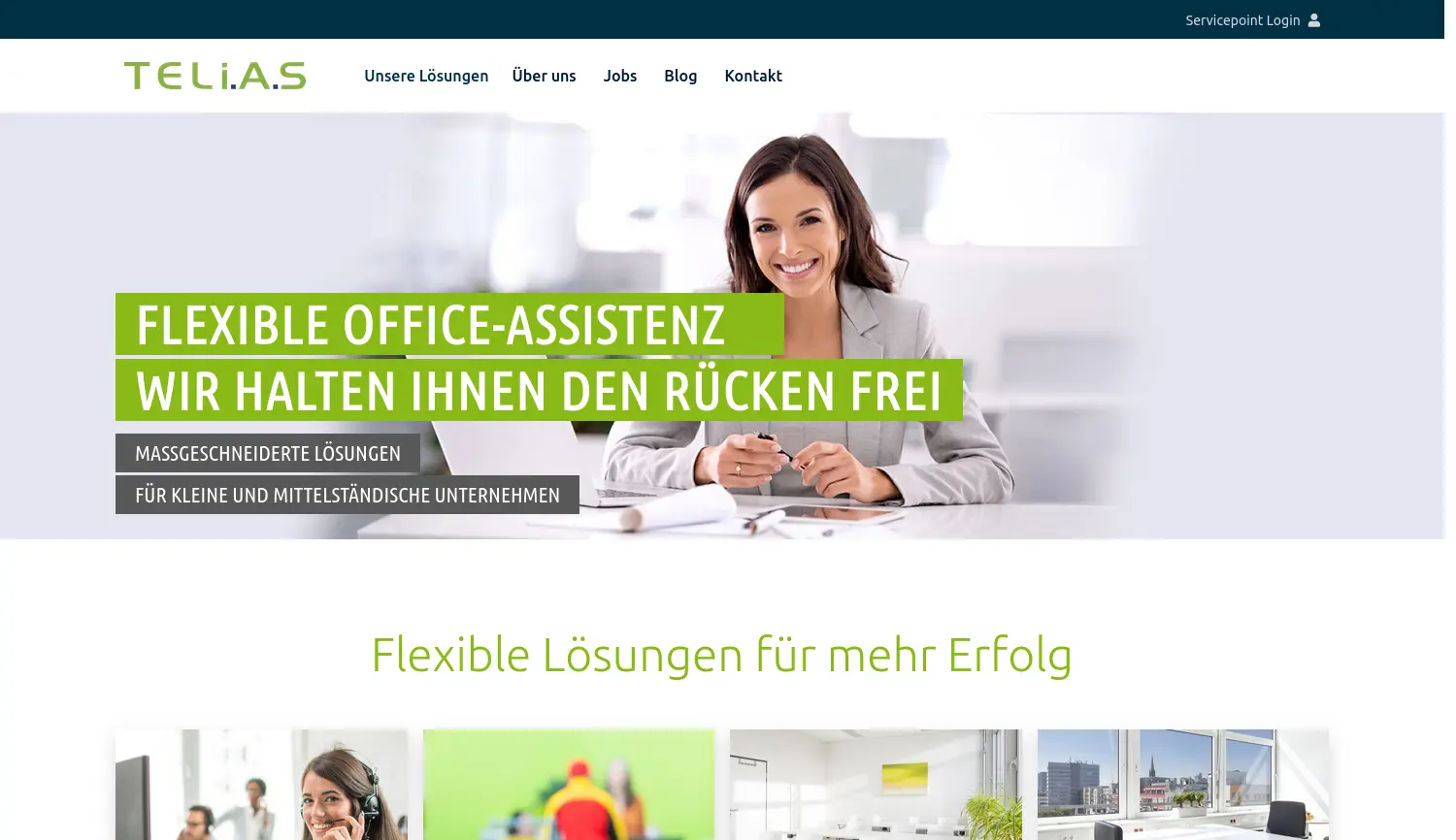 Website der Firma TELiAS GmbH