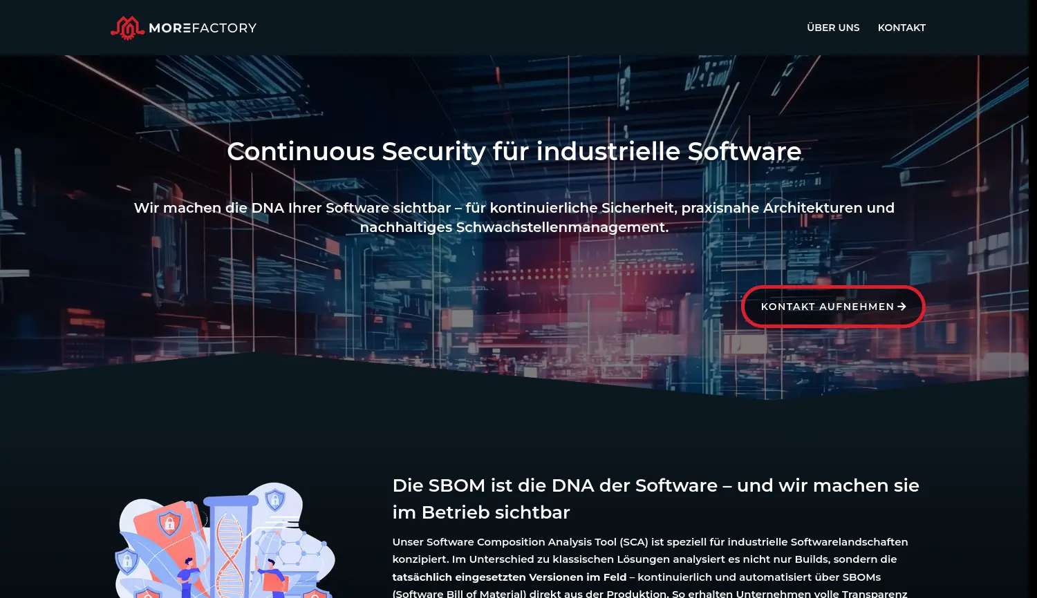 Website der Firma moreFactory GmbH