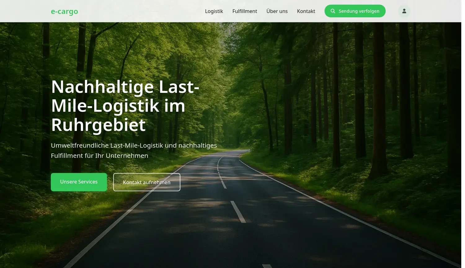 Website der Firma e-cargo Gesellschaft für kommunale Elektromobilität UG (haftungsbeschränkt)