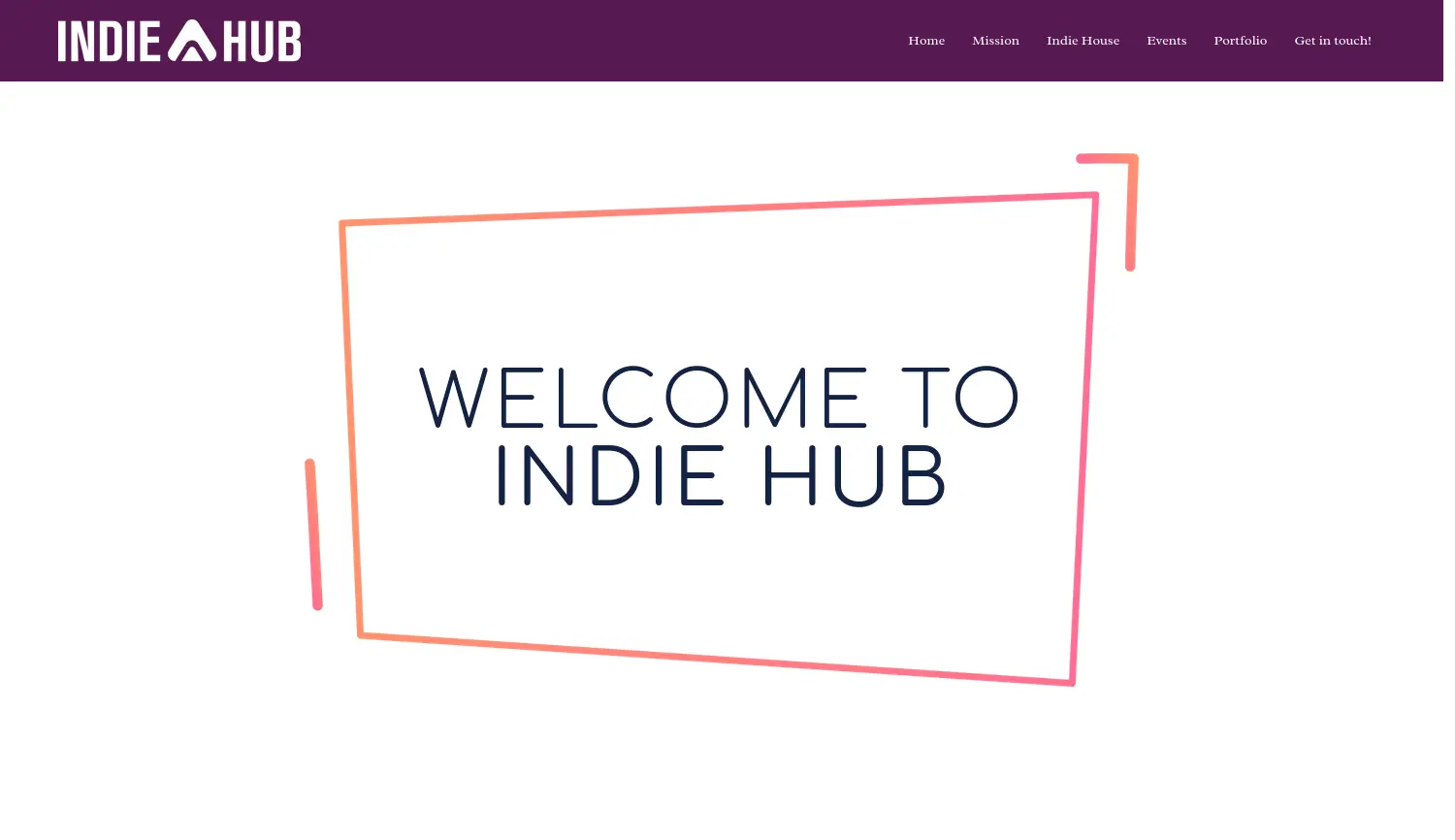 Website der Firma INDIE Hub