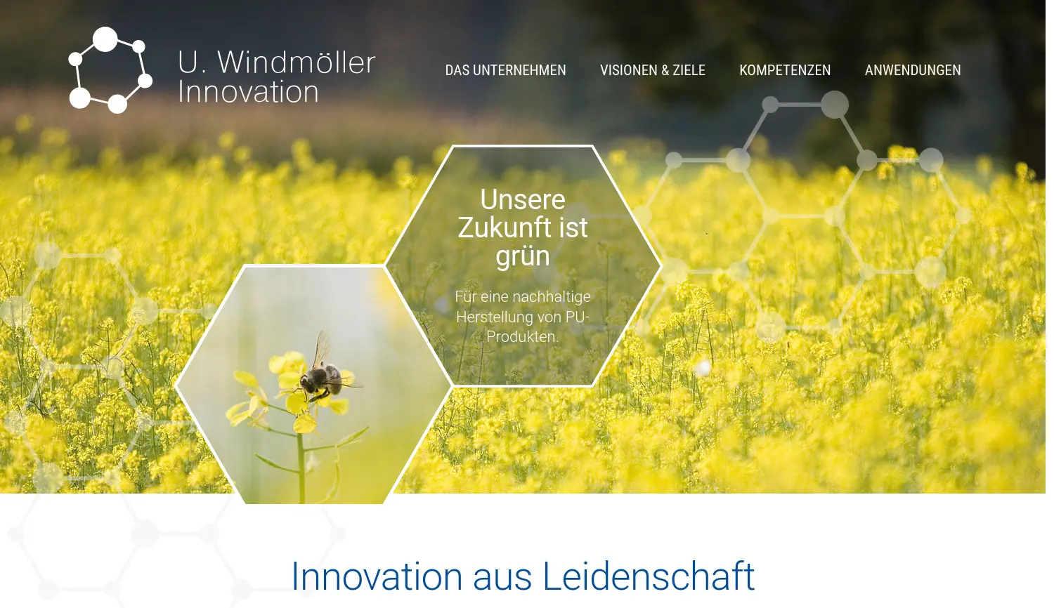Website der Firma U. Windmöller Innovation GmbH & Co. KG