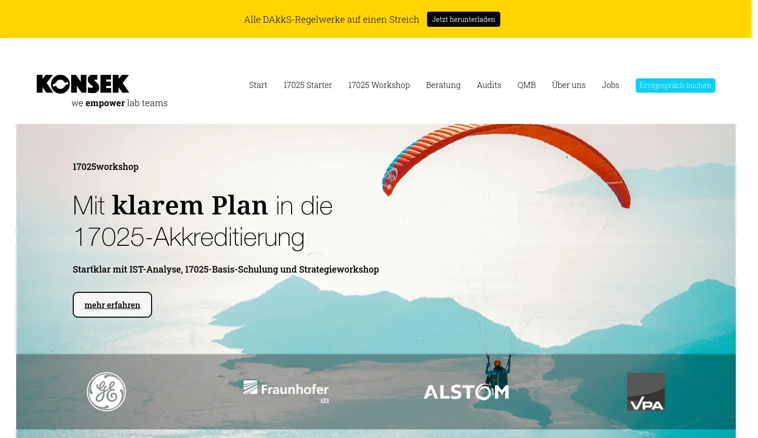 Website der Firma KONSEK Engineering & Consulting GmbH