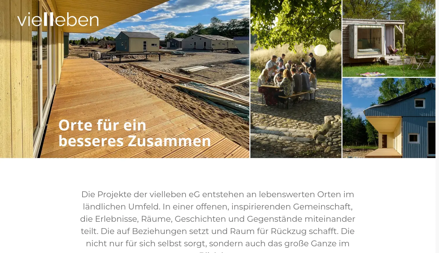 Website der Firma Vielleben eG