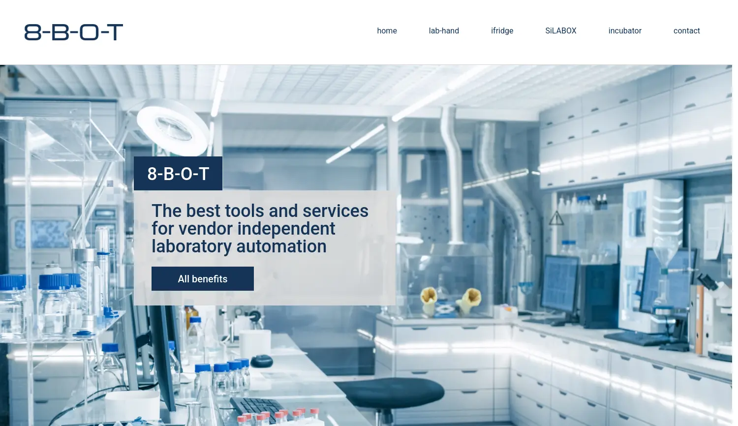 Website der Firma 8-BOT robotics