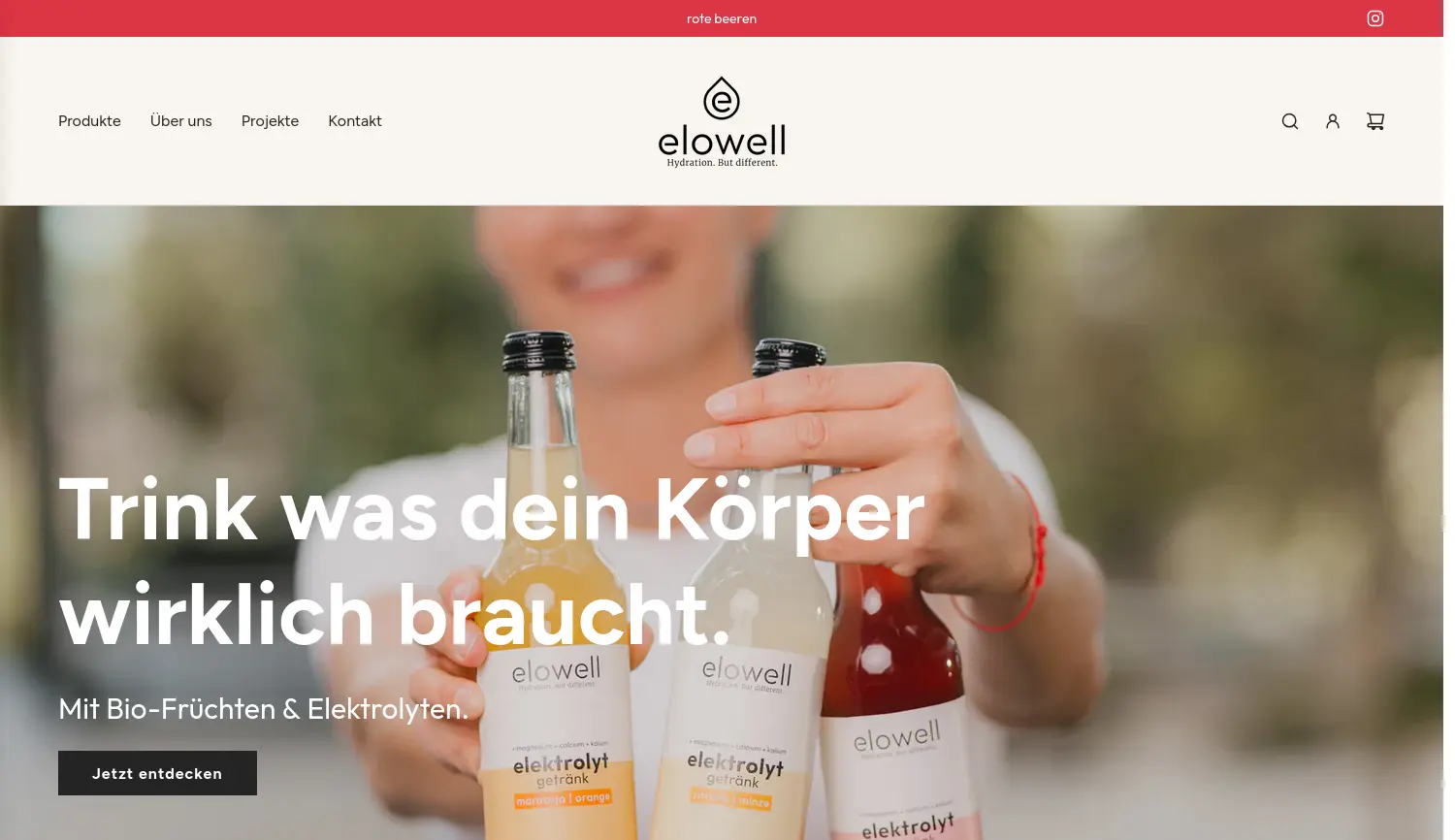 Website der Firma elowell GmbH