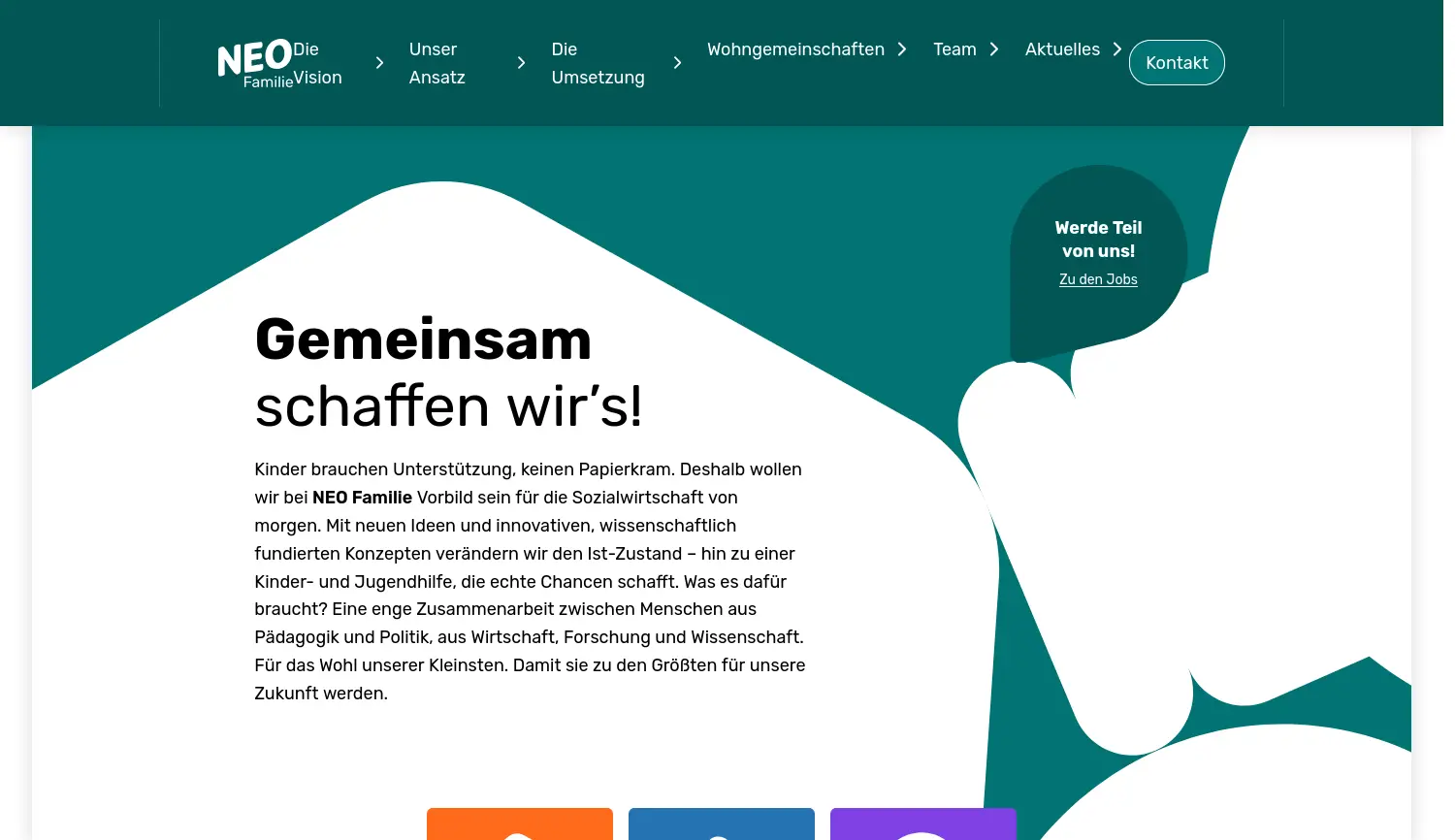 Website der Firma NEO Familie GmbH