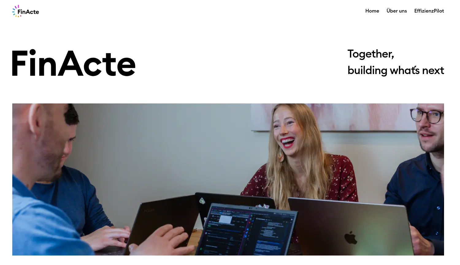 Website der Firma FinActe GmbH