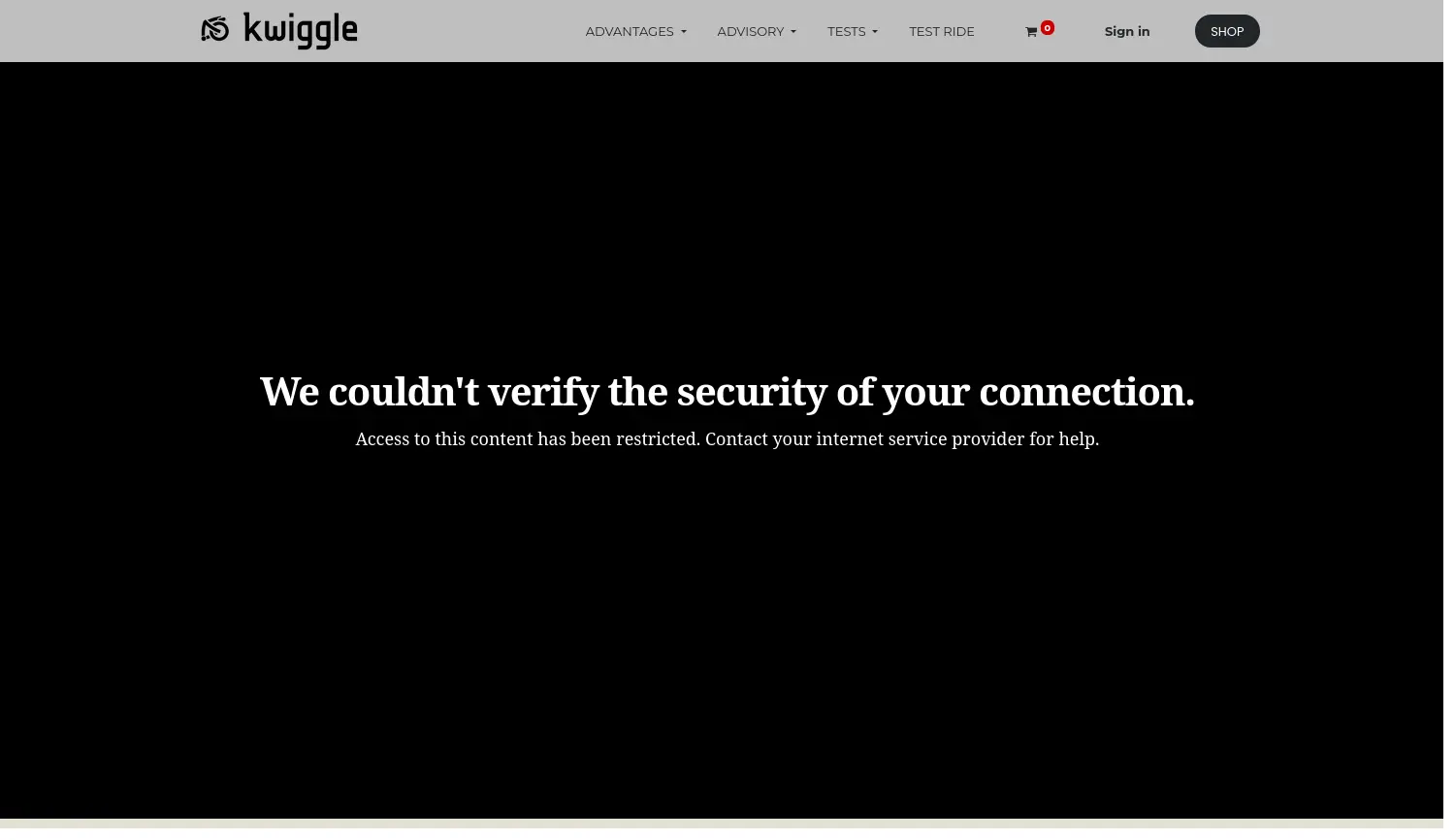 Website der Firma Kwiggle Bike GmbH