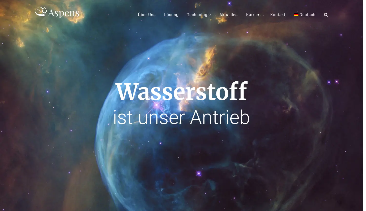 Website der Firma Aspens GmbH