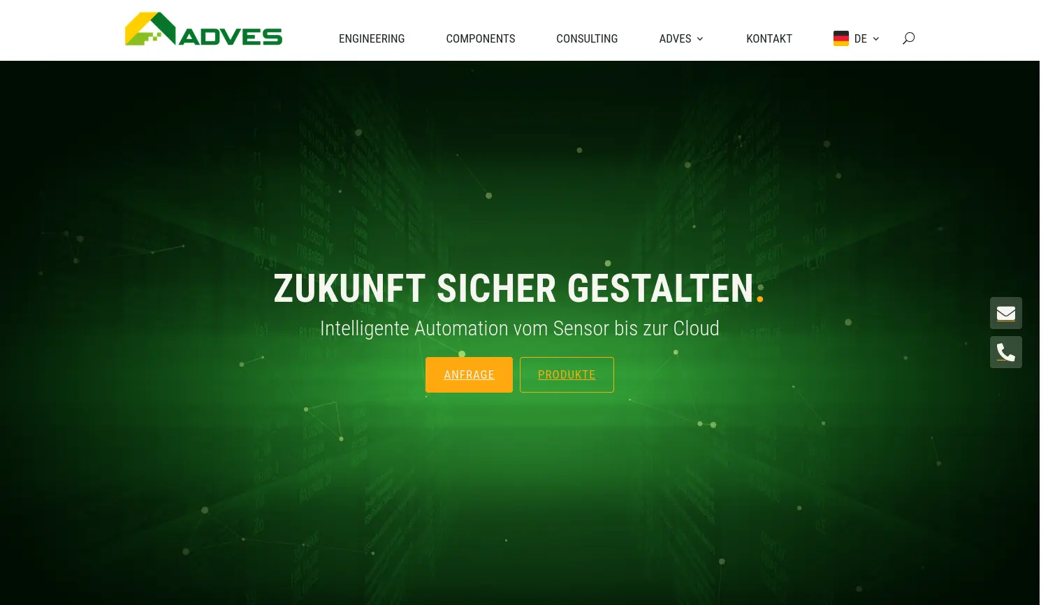 Website der Firma ADVES GmbH & Co. KG