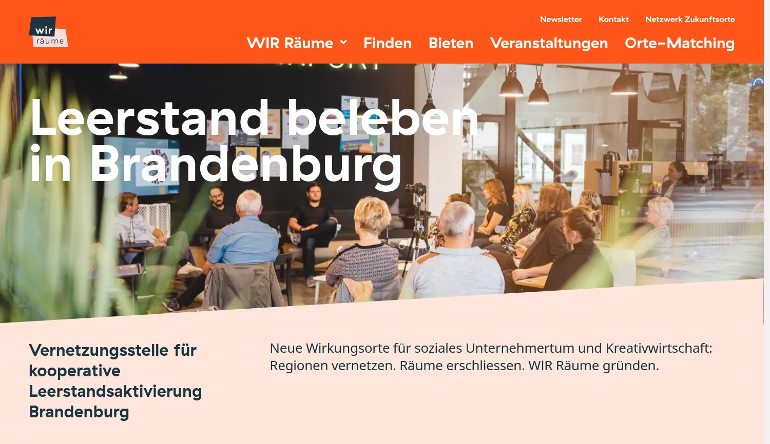 Website der Firma Netzwerk Zukunftsorte e.V.