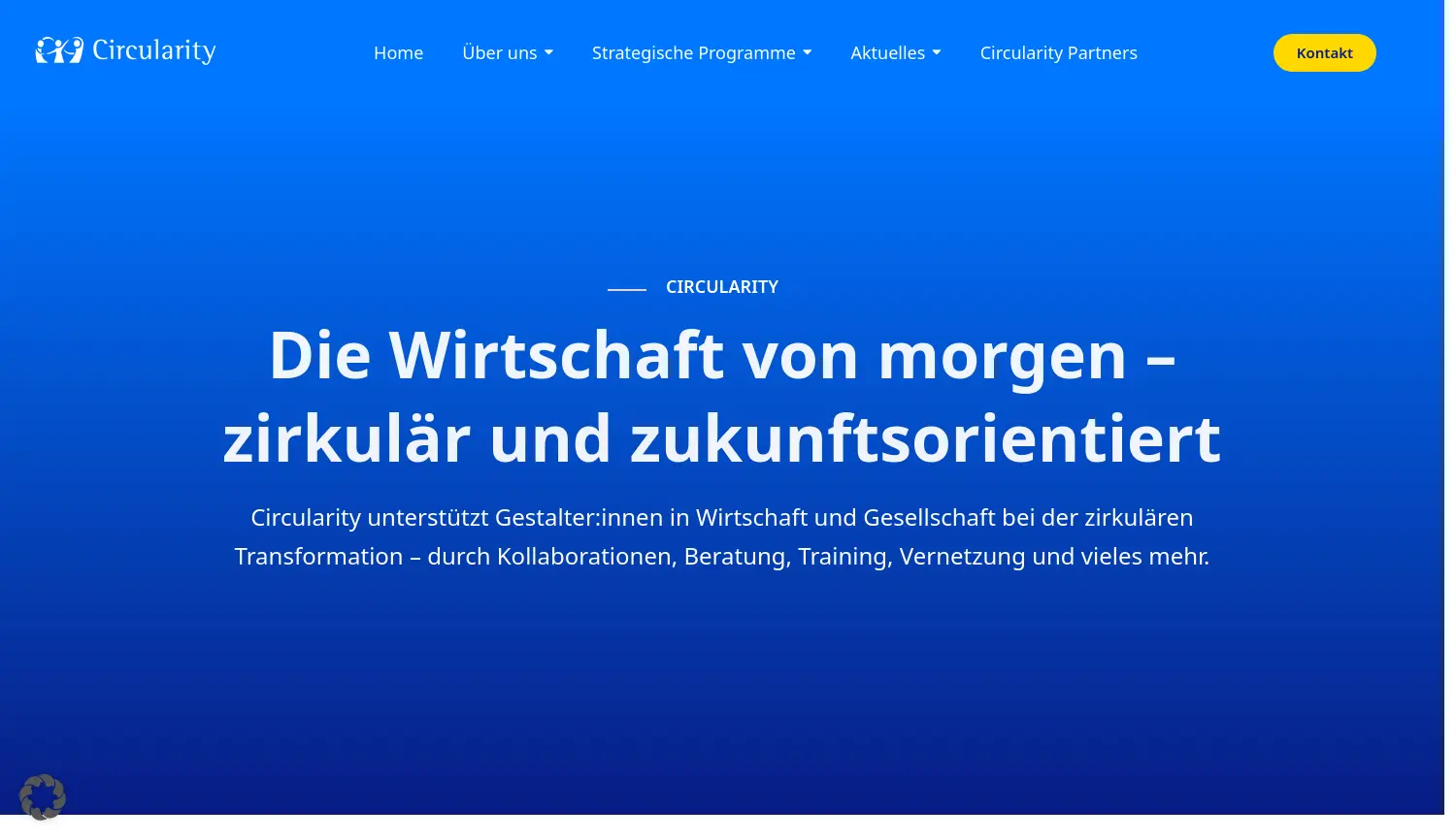 Website der Firma Circularity e.V.