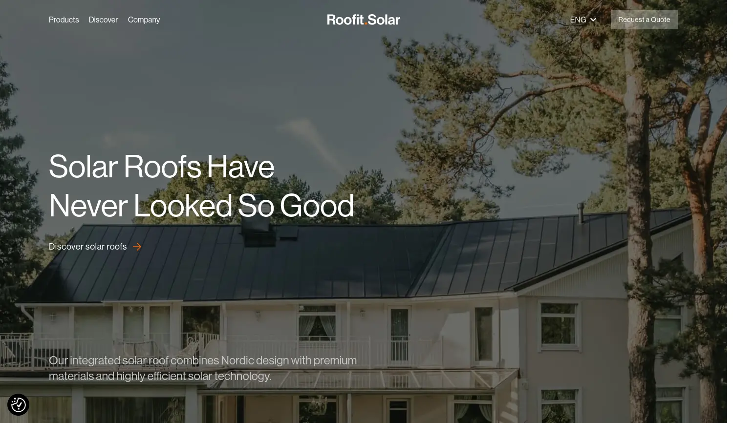Website der Firma Roofit Solar Energy GmbH