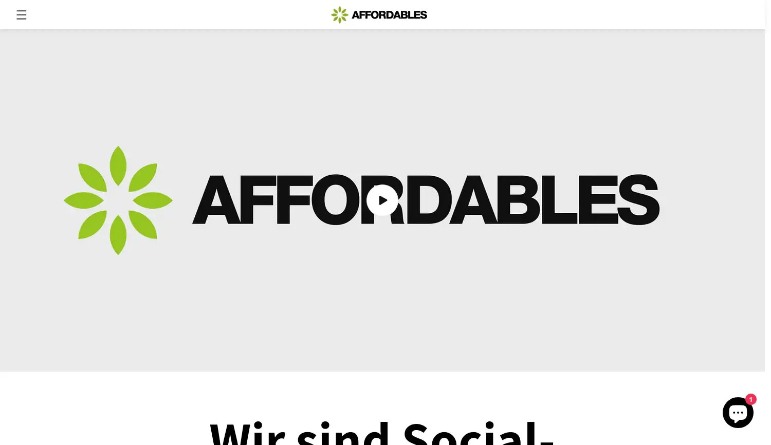 Website der Firma Affordables