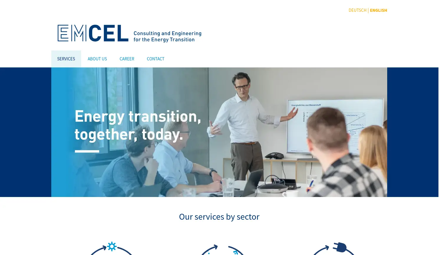 Website der Firma EMCEL GmbH